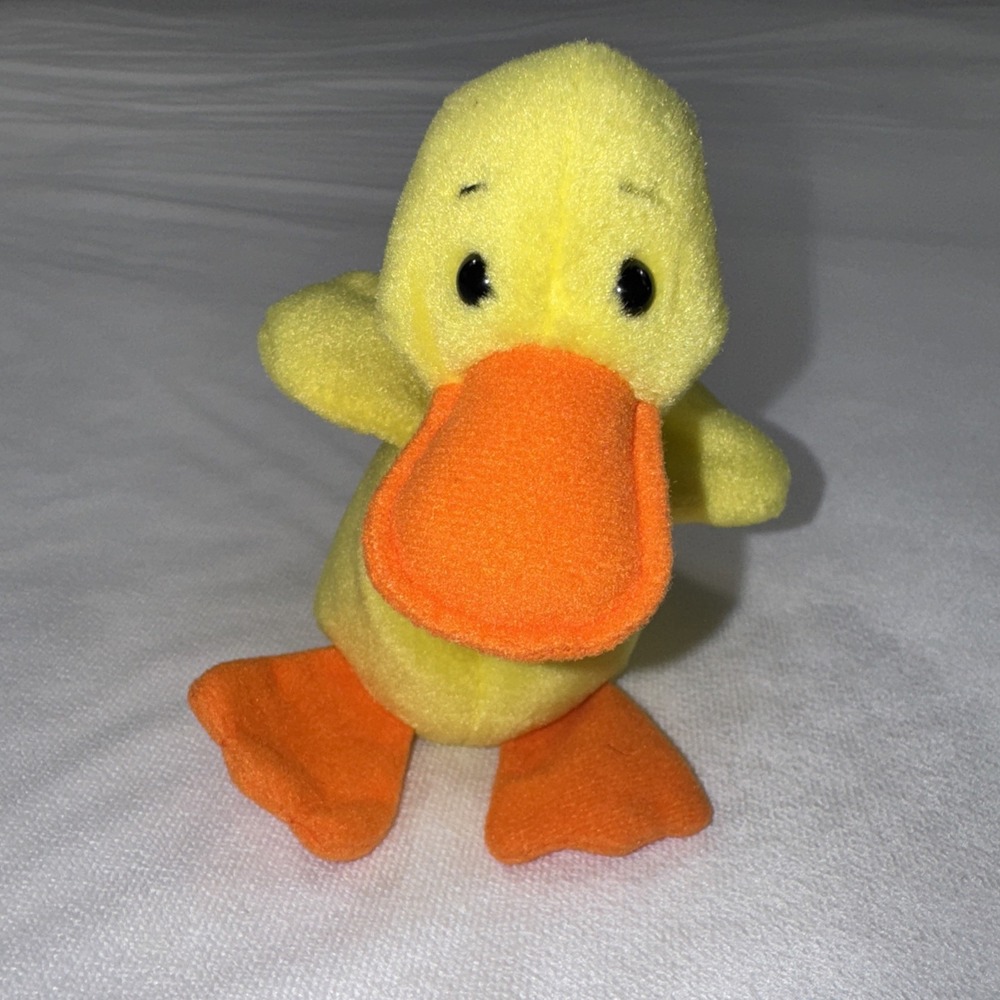 TY Beanie Baby QUACKERS‎ Yellow Duck  1993 Plush Stuffed Animal Toy No tag